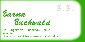 barna buchwald business card